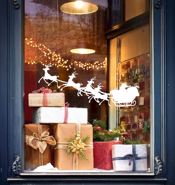 Preview: Weihnachtsmotiv Schlittengespann ohne Text W01