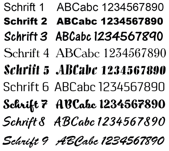 Preview: Heckbeschriftung 2-zeilig mit Trennlinie