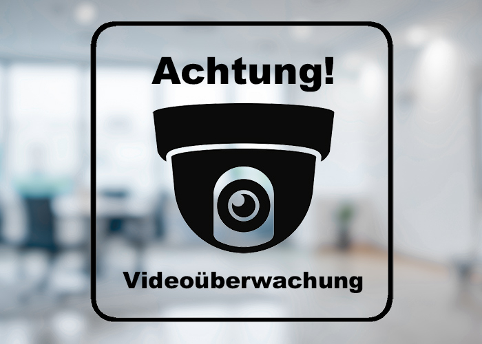 Aufkleber Videoüberwachung V2