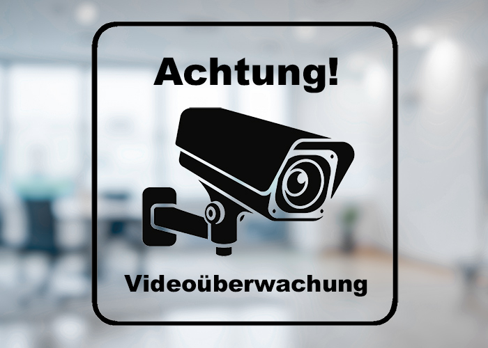 Aufkleber Videoüberwachung V3