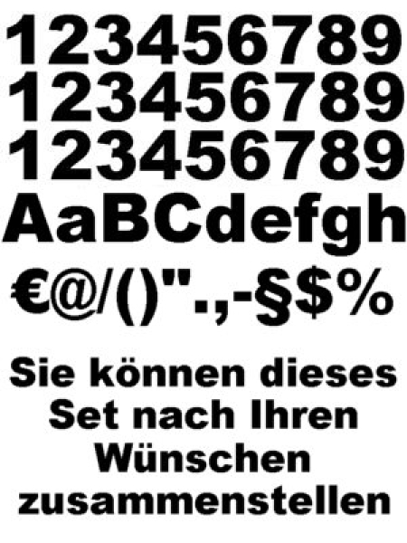 Zahlen Buchstaben Aufkleber Set Maxi
