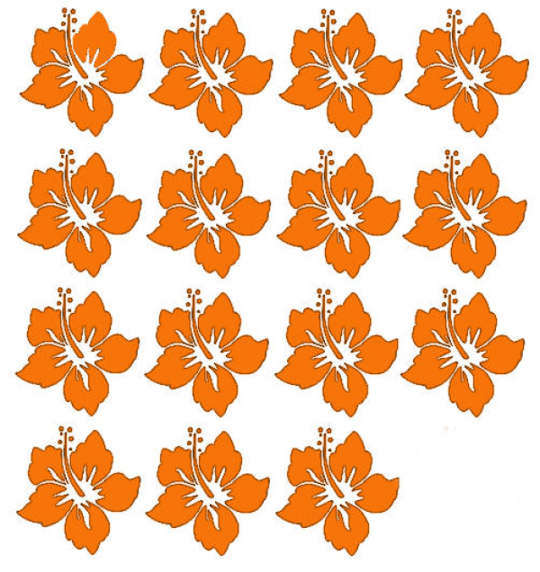 Hawaii Blüten 15 Stück Größe 10cm