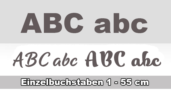 Beispiele Einzelbuchstaben
