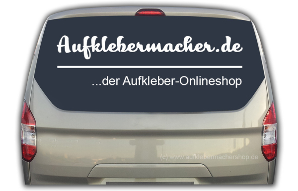 Heckbeschriftung 2-zeilig mit Trennlinie