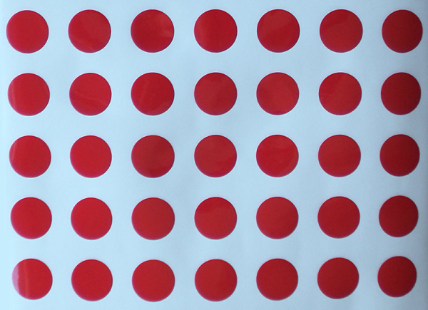 Klebepunkte aus PVC Folie