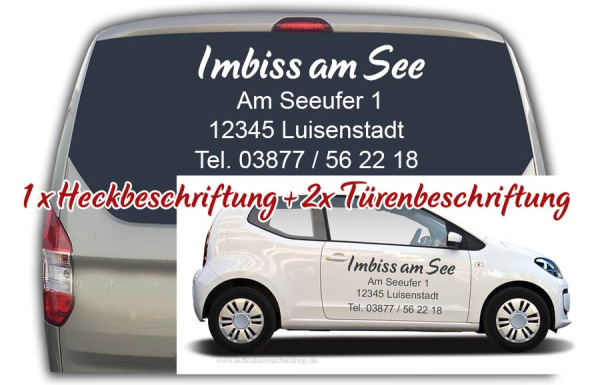 Autobeschriftung 1xHeck 2x Türen 60 & 40cm