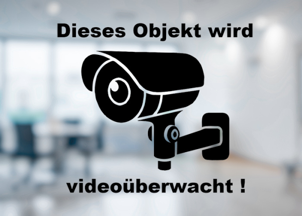 Aufkleber Videoüberwachung