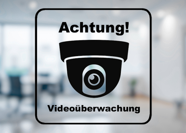 Aufkleber Videoüberwachung V2