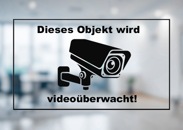 Aufkleber Videoüberwachung V4
